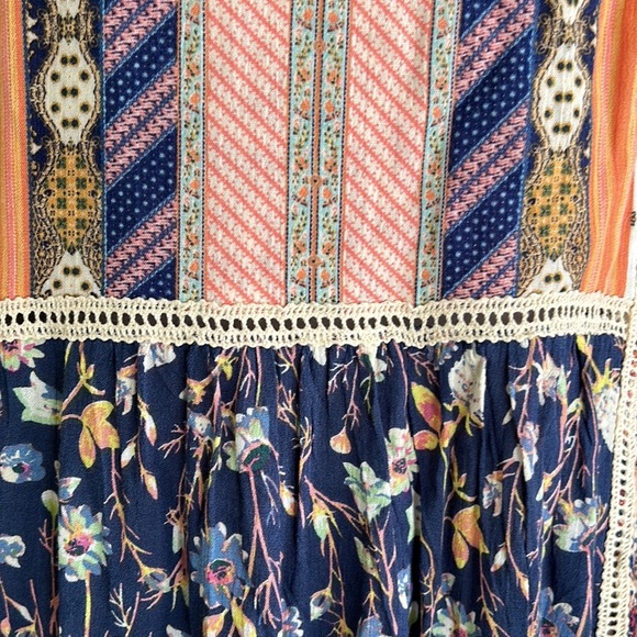 Sundance “My Favorite Dress Ever” Floral & Crochet Lace Boho Mini Dress - M - Picture 12 of 16